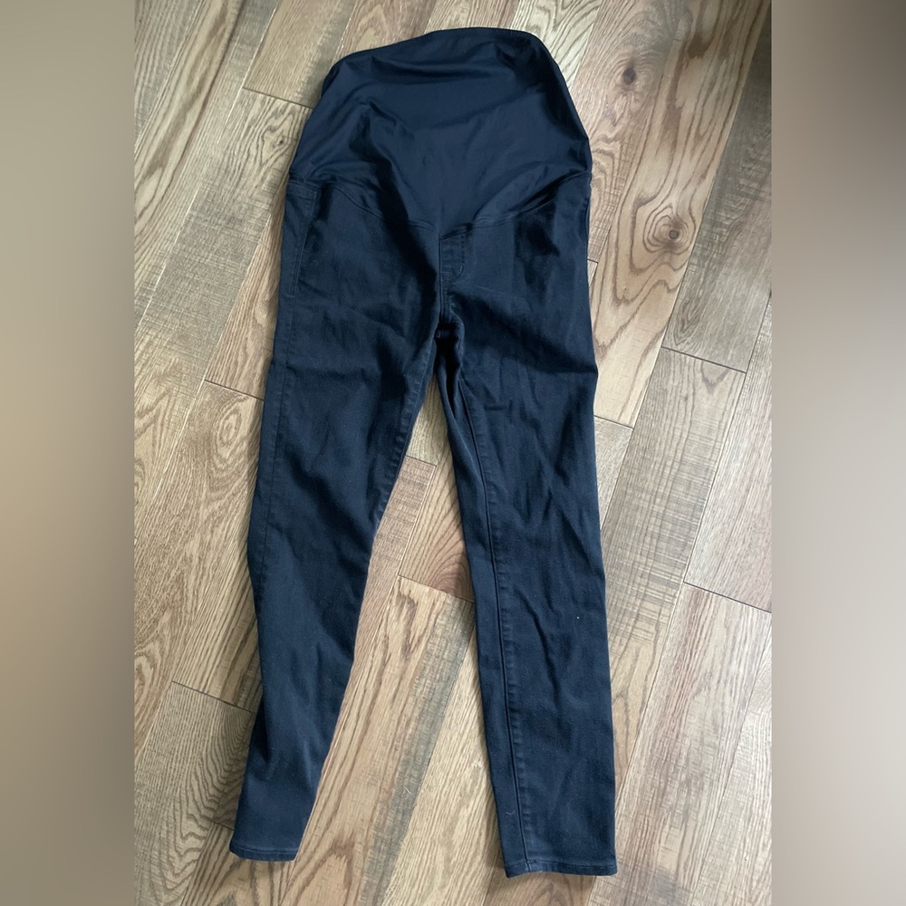 Maternity J. Crew over belly black jean (size 27)